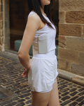 Gather Flow Shorts (2 pockets) / White
