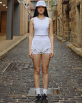 Gather Flow Shorts (2 pockets) / White