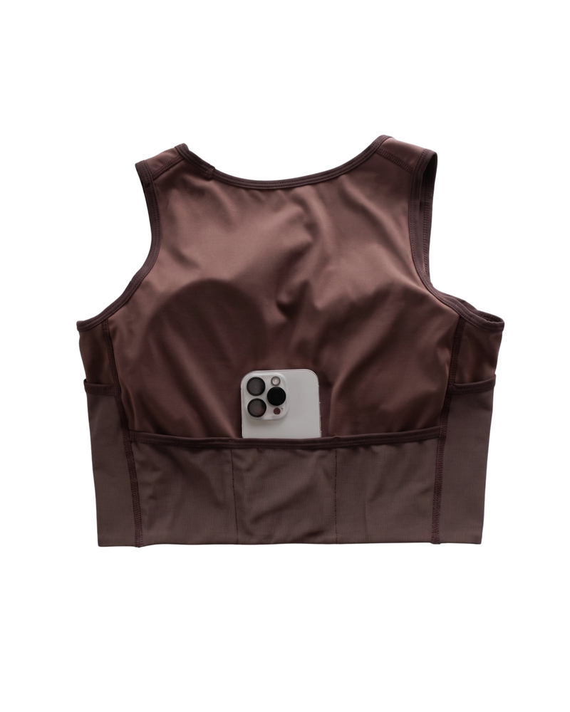 Essential Run Bra Top (5 pockets) / White