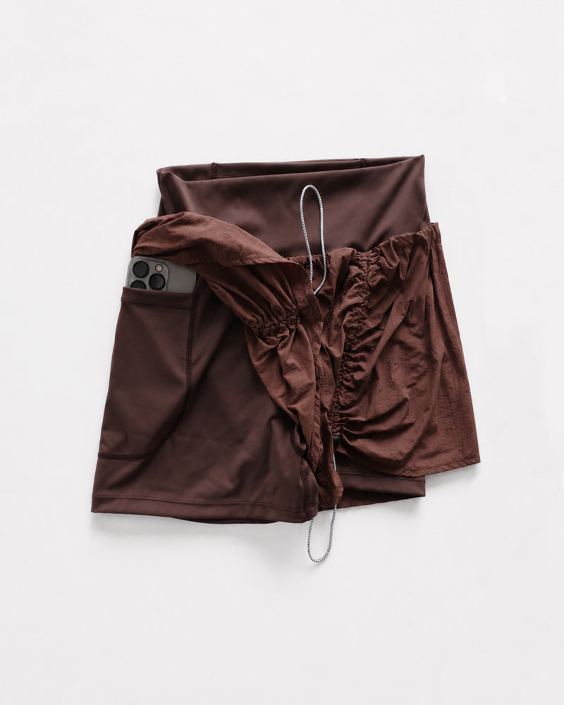 Gather Flow Shorts (2 pockets) / White