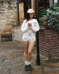 Gather Flow Shorts (2 pockets) / White