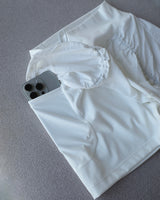 Gather Flow Shorts / White