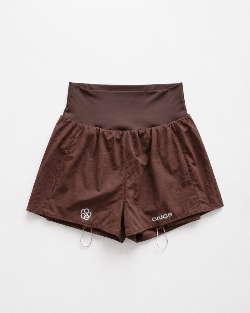 Gather Flow Shorts (2 pockets) / White