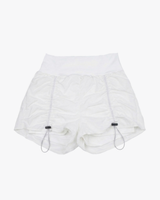 Gather Flow Shorts / White