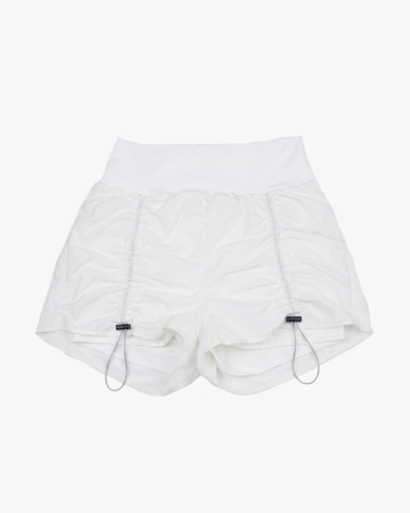Gather Flow Shorts / White