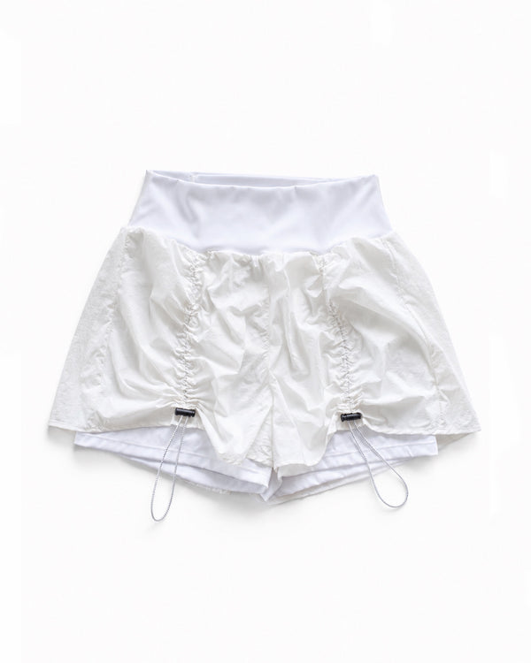 Gather Flow Shorts (2 pockets) / White
