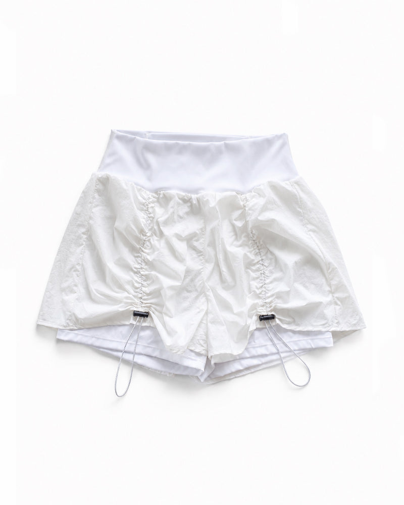 Gather Flow Shorts (2 pockets) / White